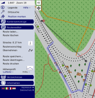 Rendering und Routing bei wanderreitkarte.de.